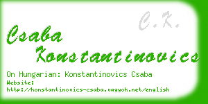 csaba konstantinovics business card